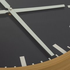 Okrągły zegar ścienny w minimalistycznym stylu Eurofirany - 40 x 4 x 40 cm - grafitowy 3