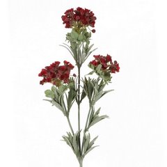 Kwiat sztuczny dekoracyjny WERBENA czerwono-zielony Eurofirany - ∅ 7 x 77 cm - czerwony 1