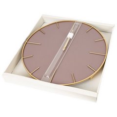 Okrągły zegar ścienny w nowoczesnym stylu Eurofirany - 60 x 4 x 60 cm - fioletowy 2