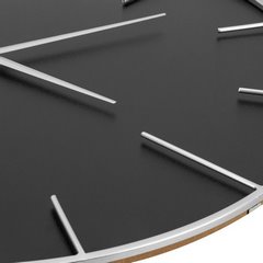 Duży zegar ścienny w metalowej ramie z czarnym cyferblatem Eurofirany - 60 x 4 x 60 cm - czarny 3