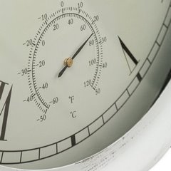 Okrągły zegar w stylu retro z rzymskimi cyframi Eurofirany - 37 x 5 x 37 cm - biały 3