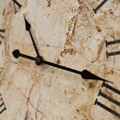 Okrągły zegar ścienny z rzymskimi cyframi w metalowej ramie  Eurofirany - 40 x 7 x 40 cm - beżowy 3
