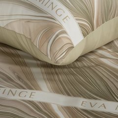Komplet pościeli SOPHIA z designerskim nadrukiem z najwyższej jakości makosatyny bawełnianej z logo Eva Minge - 220 x 200 cm - biały 6