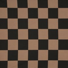Komplet pościeli SARA 21 z motywem szachownicy z bawełny renforce Eurofirany - 220 x 200 cm - jasnobrązowy 4