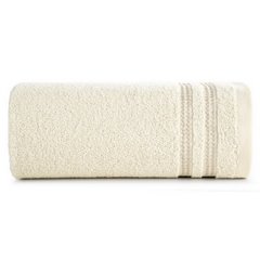 Ręcznik łazienkowy ALLY bawełniany z subtelną bordiurą w paseczki Eurofirany - 30 x 50 cm - kremowy 2