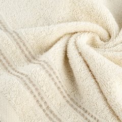 Ręcznik łazienkowy ALLY bawełniany z subtelną bordiurą w paseczki Eurofirany - 30 x 50 cm - kremowy 4