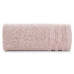 Ręcznik łazienkowy ALLY bawełniany z subtelną bordiurą w paseczki Eurofirany - 30 x 50 cm - pudrowy róż 2