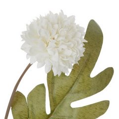 Kwiat sztuczny dekoracyjny CHRYZANTEMA biała Eurofirany - 52 cm - biały 2