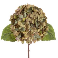 Kwiat sztuczny dekoracyjny HORTENSJA zielona Eurofirany - 75 cm - ciemnozielony 1