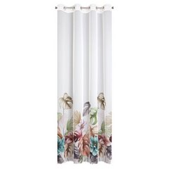 Dekoracja okienna NIKOLA z wzorem egzotycznych liści i kwiatów Eurofirany - 140 x 250 cm - biały 7