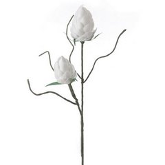Sztuczny kwiat dekoracyjny KARCZOCH biały Eurofirany - 93 cm - biały 1