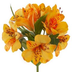 Kwiat sztuczny dekoracyjny RODODENDRON żółto-pomarańczowy Eurofirany - 48 cm - żółty 1