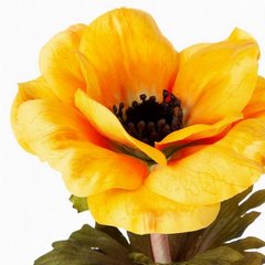 Kwiat sztuczny dekoracyjny ANEMON żółty Eurofirany - 53 cm - żółty 2