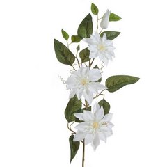 Kwiat sztuczny dekoracyjny POWOJNIK biały Eurofirany - 85 cm - biały 1