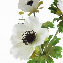 Sztuczny kwiat dekoracyjny ANEMON ZAWILEC biały Eurofirany - 56 cm - biały 2