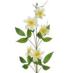 Sztuczny kwiat dekoracyjny POWOJNIK PNĄCZE amarantowy Eurofirany - 85 cm - żółty 1