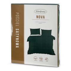 Komplet pościeli NOVA 3 popielata z satyny bawełnianej Eurofirany - 140 x 200 cm - zielony 3