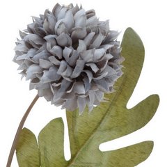 Kwiat sztuczny dekoracyjny CHRYZANTEMA popielaty Eurofirany - 52 cm - popielaty 2