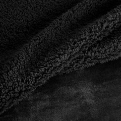 Narzuta-Koc na fotel TEDY dwustronny z miękkiej bukli oraz delikatnego polaru Eurofirany Premium - 70 x 160 cm - czarny 5