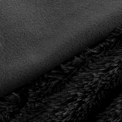 Koc czarny TIFFANY 1 o strukturze futra podszyty polarem Design 91 - 70 x 160 cm - czarny 5