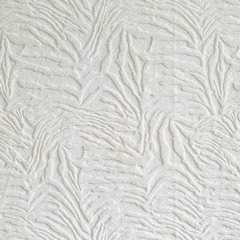 Komplet pościeli białej FLANO z welwetu z wytłaczanym wzorem liści palmy Eurofirany - 160 x 200 cm - kremowy 4