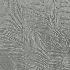 Komplet pościeli srebrnej FLANO z welwetu z wytłaczanym wzorem liści palmy Eurofirany - 220 x 200 cm - srebrny 4