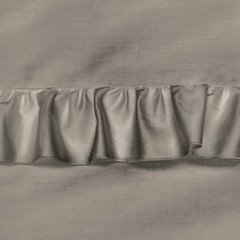 Komplet pościeli VENUS beżowy z makosatyny bawełnianej z subtelną falbanką Eurofirany - 160 x 200 cm - jasnobrązowy 3