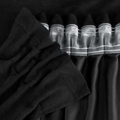 Zasłona jednokolorowa Dora z tkaniny o welurowej strukturze na taśmie marszczącej 320x360 cm, czarna - 320 x 260 cm - czarny 2