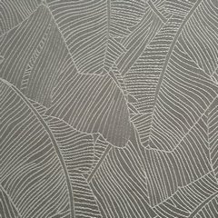 Obrus srebrny ISLA  z haftowanym wzorem liści bananowca Eurofirany - 140 x 180 cm - srebrny 4