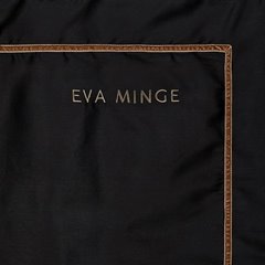 Komplet pościeli EVA 09 z makosatyny bawełnianej zdobiona ozdobną subtelną tasiemką welwetową i haftowanym logo Ewa Minge Eurofirany - 160 x 200 cm - czarny 4