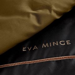 Komplet pościeli EVA 09 z makosatyny bawełnianej zdobiona ozdobną subtelną tasiemką welwetową i haftowanym logo Ewa Minge Eurofirany - 160 x 200 cm - czarny 5