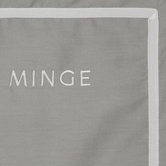 Komplet pościeli EVA MINGE z makosatyny bawełnianej z subtelną lamówką i logo Eva Minge Eurofirany - 220 x 200 cm - szary 4