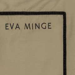 Komplet pościeli EVA 09 z makosatyny bawełnianej zdobiona ozdobną subtelną tasiemką welwetową i haftowanym logo Ewa Minge Eurofirany - 220 x 200 cm - beżowy 4