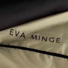 Komplet pościeli EVA 09 z makosatyny bawełnianej zdobiona ozdobną subtelną tasiemką welwetową i haftowanym logo Ewa Minge Eurofirany - 220 x 200 cm - beżowy 5