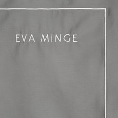 Komplet pościeli EVA 10 z makosatyny bawełnianej zdobiona ozdobnym haftowanym paseczkiem i logiem Ewa Minge Eurofirany - 220 x 200 cm - szary 4