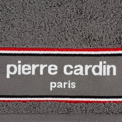 Ręcznik kąpielowy KARLA z bawełny z żakardową bordiurą i haftowanym logiem marki Pierre Cardin Eurofirany - 50 x 90 cm - szary 3