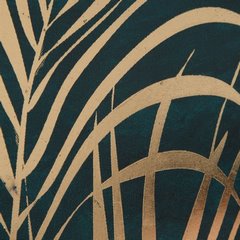 Obraz nadruk na płótnie z motywem złotych liści palmy  Eurofirany - 45 x 60 cm - ciemnozielony 2