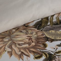 Komplet pościeli SPRING 09 z satyny bawełnianej zdobiona nadrukiem egzotycznych kwiatów Eurofirany - 160 x 200 cm - beżowy 5