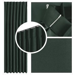 Zasłona Dora z tkaniny o welurowej strukturze Eurofirany - 360 x 260 cm - ciemnozielony 10