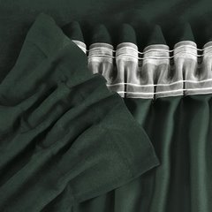 Zasłona jednokolorowa Dora z tkaniny o welurowej strukturze na taśmie marszczącej 420x280 cm, ciemnozielona - 420 x 280 cm - ciemnozielony 2