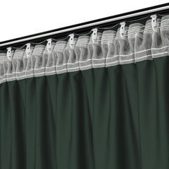 Zasłona jednokolorowa Dora z tkaniny o welurowej strukturze na taśmie marszczącej 420x280 cm, ciemnozielona - 420 x 280 cm - ciemnozielony 7