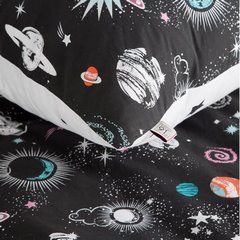 Komplet pościeli KIDS 10 z bawełny z wzorem kosmosu Design 91 - 140 x 200 cm - czarny 6