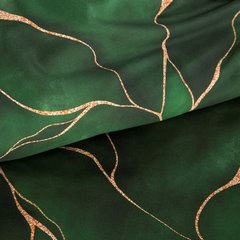 Komplet pościeli ciemnozielonej GIFT 1 z  satyny bawełnianej w kartonowym opakowaniu z nadrukiem marmurku Eurofirany - 140 x 200 cm - zielony 5