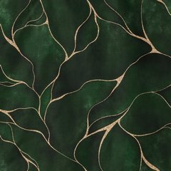 Komplet pościeli ciemnozielonej GIFT 1 z  satyny bawełnianej w kartonowym opakowaniu z nadrukiem marmurku Eurofirany - 180 x 200 cm - zielony 4