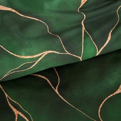 Komplet pościeli GIFT 1 z satyny bawełnianej zdobiona marmurkowym wzorem, zapakowana w kartonowe opakowanie Eurofirany - 220 x 200 cm - zielony 5