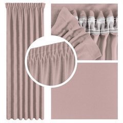 Zasłona Dora z tkaniny o welurowej strukturze Eurofirany - 140 x 220 cm - różowy 10