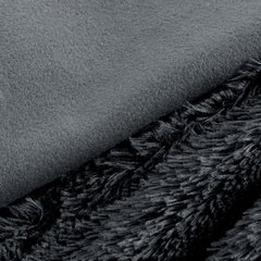 Koc ciemnozielony TIFFANY 1 o strukturze futra podszyty polarem Design 91 - 150 x 200 cm - stalowy 6