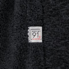 Narzuta-Koc na fotel LORI jednokolorowy z polaru Design 91 - 70 x 160 cm - czarny 7