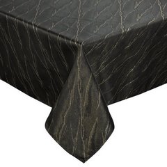 Obrus SUZANA zdobiony marmurowym wzorem, PLAMOODPORNY Eurofirany - 140 x 180 cm - czarny 1