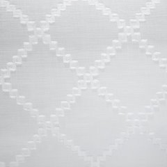 Zasłona z etaminy biała BETSY z wyszywanym wzorem karo 140x250 cm na przelotkach DESIGN 91 - 140 x 250 cm - biały 4